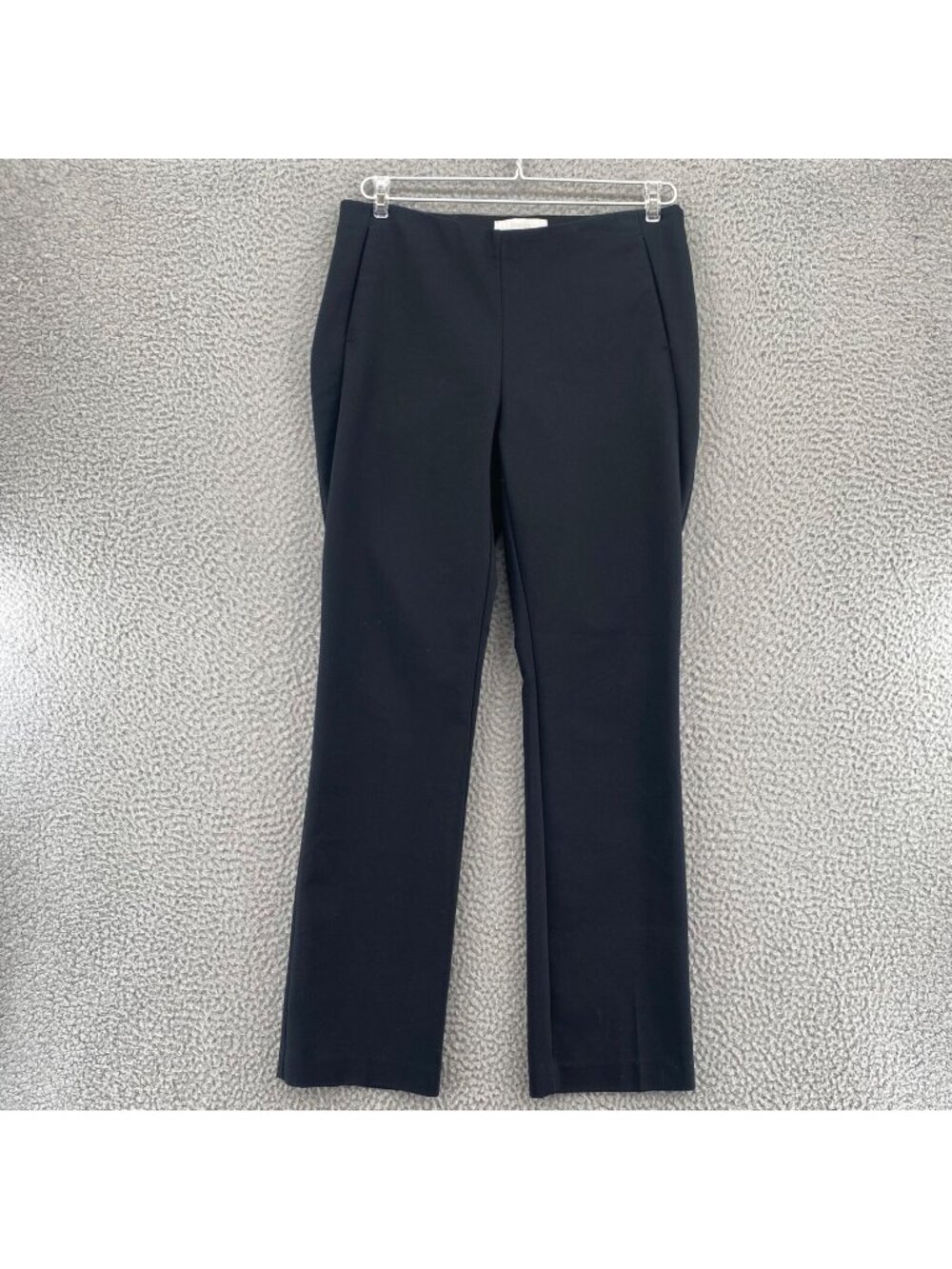 Chicos Pants Womens 00 Short US 2 Black Straight Leg Trousers Stretch Pockets